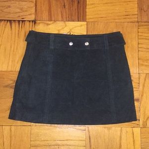 Zara Green Suede Mini Skirt